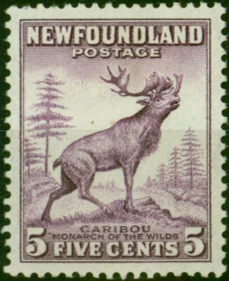 Newfoundland 1941 5c Violet Die I Comb P.13.5 Fine MM . King George VI (1936-1952) Mint Stamps