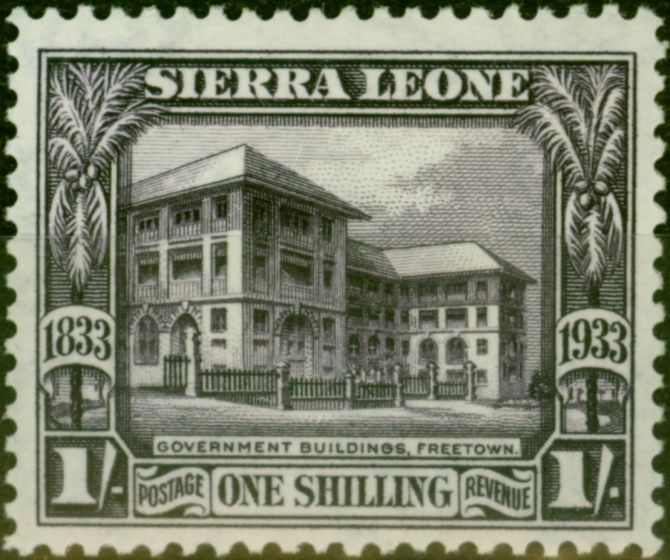 Collectible Postage Stamp from Sierra Leone 1933 1s Violet SG176 Fine VLMM