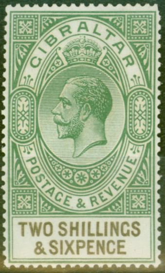 Valuable Postage Stamp from Gibraltar 1925 2s6d Green & Black SG104 Fine Very Lightly Mtd Mint