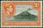 Collectible Postage Stamp British Solomon Islands 1939 2s Black & Orange SG69 V.F MNH