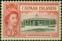 Valuable Postage Stamp from Cayman Islands 1955 10s Black & Rose-Red SG161 Very Fine MNH