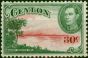 Ceylon 1945 30c Carmine & Green SG393b Wmk Upright Fine VLMM  King George VI (1936-1952) Collectible Stamps