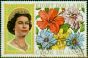 Rare Postage Stamp from Cook Islands 1969 $8 Flowers SG247ac Very Fine Used