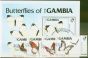 Rare Postage Stamp from Gambia 1984 Butterflies set of 5 SG568-MS572 V.F.U