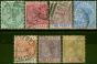 Collectible Postage Stamp Gibraltar 1898 Set of 7 SG39-45 Good to Fine Used