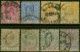 Old Postage Stamp from Bahamas 1902-10 set of 8 to 5s SG62-69 (both 4d & 1s) Fine Used