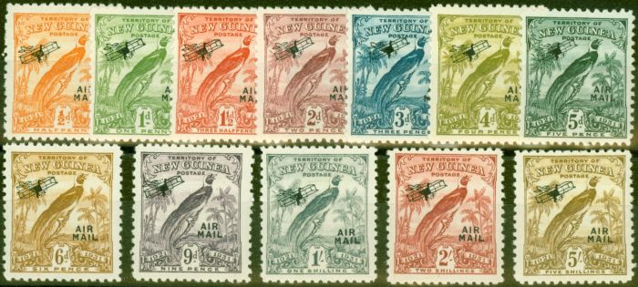 Collectible Postage Stamp from New Guinea 1931 Air Set of 12 to 5s SG163-174 V.F & Fresh Lightly Mtd Mint