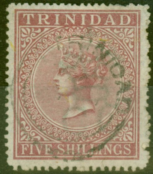 Old Postage Stamp from Trinidad 1894 5s Maroon SG113 Fine Used