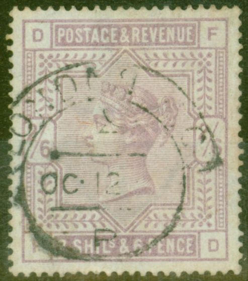 Rare Postage Stamp from GB 1883 2s6d Lilac Blued Paper SG175 Fine Used London Hooded Cancel
