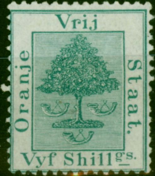 Valuable Postage Stamp O.F.S 1878 5s Green SG20 Fine MM