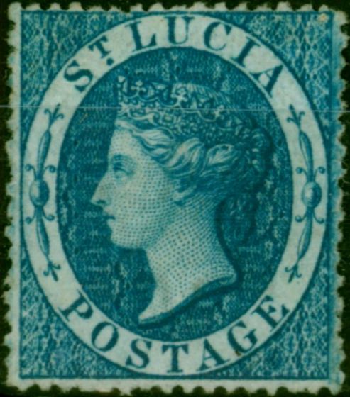 Valuable Postage Stamp St Lucia 1860 (4d) Blue SG2 V.F & Fresh Unused (2)
