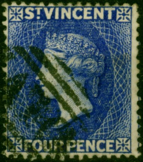 St Vincent 1882 4d Ultramarine SG41 Fine Used (2) Queen Victoria (1840-1901) Valuable Stamps