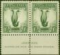 Collectible Postage Stamp from Australia 1932 1s Green SG140 Fine Lightly Mtd Mint & MNH Imprint Pair