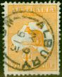 Old Postage Stamp from Australia 1913 4d Orange SG8 Fine Used