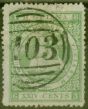 Collectible Postage Stamp from British Guiana 1875 24c Yellow-Green SG114 P.15 Fine Used Ex-Fred Small