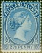 Valuable Postage Stamp Falkland Islands 1898 2 1/2d Pale Ultramarine SG30b Wmk Reversed Fine Unused