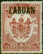 Collectible Postage Stamp Labuan 1896 50c Maroon SG81 Fine MM