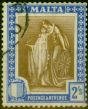 Valuable Postage Stamp from Malta 1922 2s Brown & Blue SG135 Fine Used