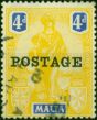 Malta 1926 4d Yellow & Bright Blue SG150 Fine Used  King George V (1910-1936) Collectible Stamps