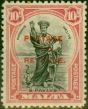 Collectible Postage Stamp Malta 1928 10s Black & Carmine SG192 Good MM