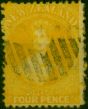 New Zealand 1866 4d Yellow SG120 Fine Used (2). Queen Victoria (1840-1901) Used Stamps