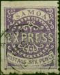 Samoa 1878 6d Bright Violet SG6 2nd State Position 1-1 Fine Used . Queen Victoria (1840-1901) Used Stamps