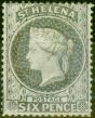Collectible Postage Stamp from St Helena 1880 6d Milky Blue SG29 Fine & Fresh Mtd Mint