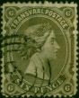 Old Postage Stamp Transvaal 1878 6d Black-Brown SG137a Fine Used