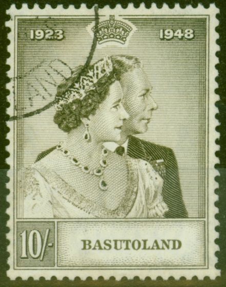 Basutoland 1948 RSW 10s Grey-Olive SG37 V.F.U  King George VI (1936-1952) Old Royal Silver Wedding Stamp Sets