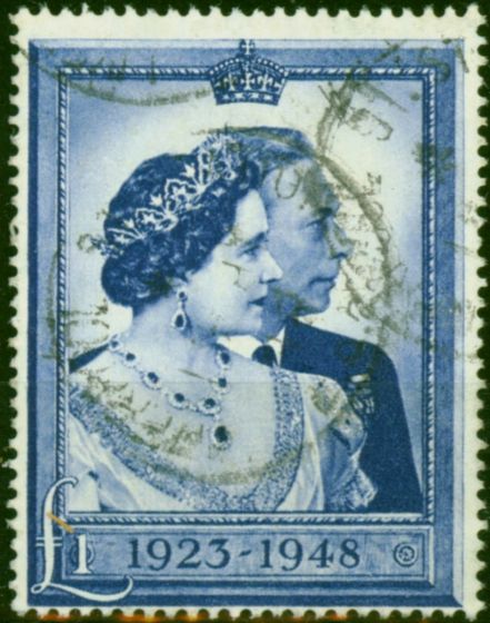 GB 1948 RSW £1 Blue SG494 Fine Used Queen Elizabeth II (1952-2022) Collectible Royal Silver Wedding Stamp Sets