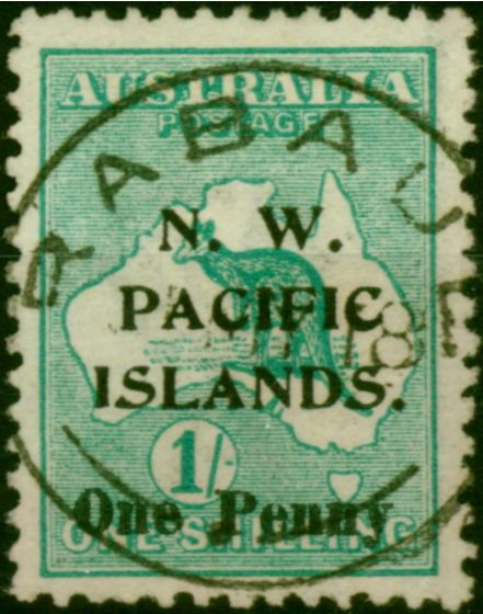 New Guinea 1918 1d on 1s Green SG101 V.F.U King George V (1910-1936) Collectible Stamps