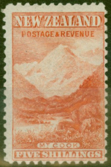Valuable Postage Stamp from New Zealand 1899 5s Vermilion SG270 Fine & Fresh Lightly Mtd Mint