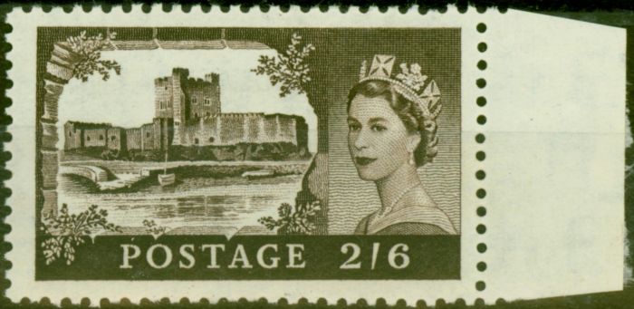 Rare Postage Stamp GB 1955 2s6d Black-Brown SG536 Very Fine MNH