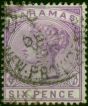 Bahamas 1890 6d Mauve SG54 Fine Used Queen Victoria (1840-1901) Valuable Stamps