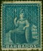 Collectible Postage Stamp Barbados 1871 (1d) Blue SG48 Fine MM
