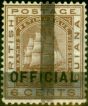 Collectible Postage Stamp from British Guiana 1878 Provisional (1c) on 6c Brown SG145 Good Mtd Mint Scarce