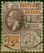 Rare Postage Stamp British Guiana 1915 72c Purple & Orange-Brown SG268 Fine Used