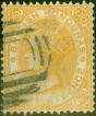 Rare Postage Stamp from British Honduras 1885 6d Yellow SG21 Fine Used