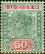 Valuable Postage Stamp from British Honduras 1898 50c Green & Carmine SG62 V.F & Fresh Very Lightly Mtd Mint