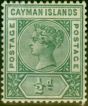 Valuable Postage Stamp from Cayman Islands 1900 1/2d Pale Green SG1a Fine Mtd Mint