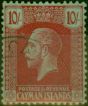 Valuable Postage Stamp Cayman Islands 1926 10s Carmine-Green SG83 V.F.U