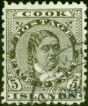 Rare Postage Stamp from Cook Islands 1896 5d Olive-Black SG17 Fine Used