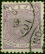 Fiji 1896 4d Mauve SG56 P.11 Fine Used. Queen Victoria (1840-1901) Used Stamps