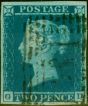 Rare Postage Stamp from GB 1841 2d Pale Blue SG13 Fine Used
