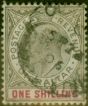 Rare Postage Stamp from Gibraltar 1903 1s Black & Carmine SG51 Fine Used (2)