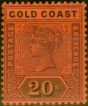 Collectible Postage Stamp from Gold Coast 1894 20s Dull Mauve & Black-Red SG25 V.F Lightly Mtd Mint