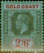 Rare Postage Stamp from Gold Coast 1921 2s6d Black & Red-Blue SG81a Die II Fine LMM