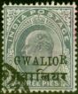 Valuable Postage Stamp from Gwalior 1903 3p Pale Grey SG46Ae Tall R Fine Used
