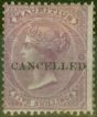 Collectible Postage Stamp from Mauritius 1863 5s Rosy Mauve SG71 Cancelled Fine Mtd Mint