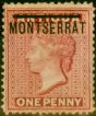 Valuable Postage Stamp from Montserrat 1883 1d Red SG6 Fine Unused